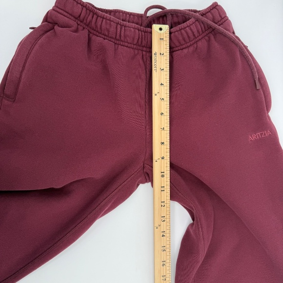 Aritzia Joggers Women 2XS Faded Burgundy Meg Fit Sweatpants Cozy Fleece Comfy - Picture 13 of 16